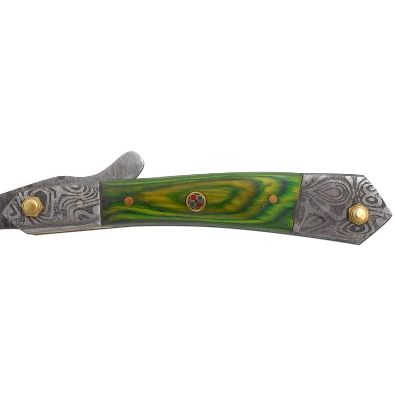 Old Ram Straight Razor | Straight-Edge-Razor Sharp High-Hardness Real Damascus Steel Cutthroat Straight Edge-Blade | Barber Razor - Image 4